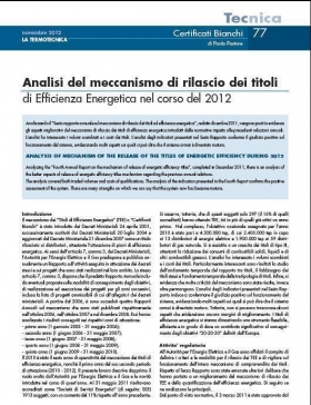 Analisi dei meccanismi di rilascio dei Titoli di Efficienza Energetica - CESAB