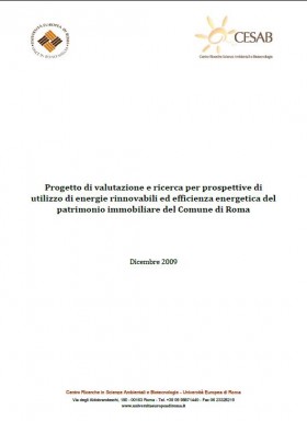 Progetto per l'utilizzo di energie rinnovabili ed efficienza energetica a Roma - CESAB